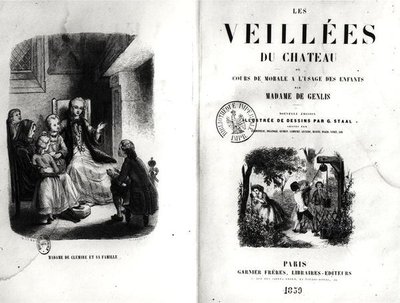 Frontispiece of Les Veilles du Chateau ou Cours de Morale a lUsage des Enfants by Madame de Genlis by Pierre Gustave Eugene 1817 82 after Staal